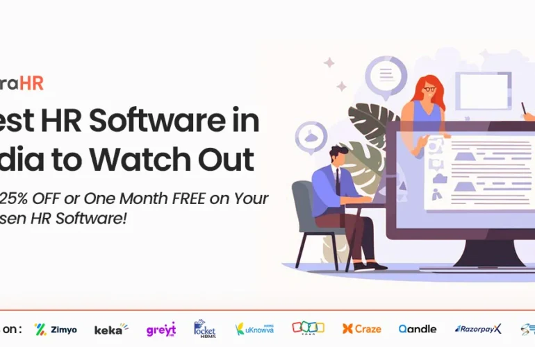top HR software in India feature image of blog with discount"